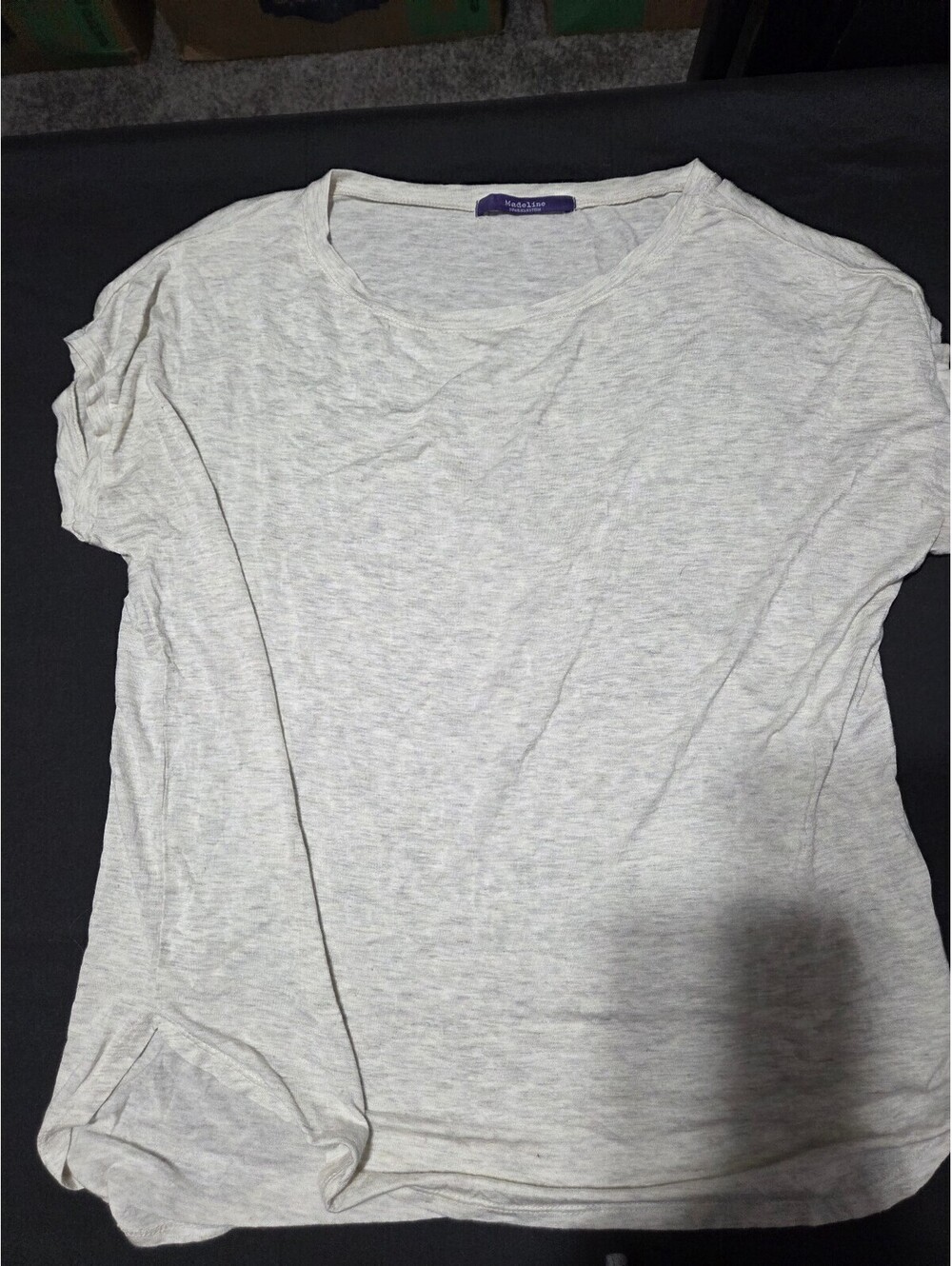 Set of 3 Women's Casual Relaxed Oversized Shirts Taupe Light Gray Olive Green, M - Picture 4 of 7